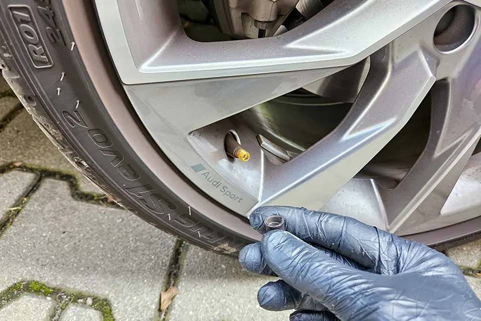 How to Inflate Your Tires - Step 2: Remove the Valve Cap